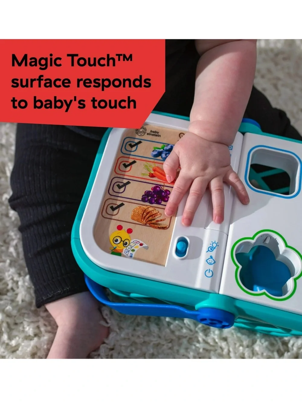Baby Einstein + Hape Magic Touch Shopping Basket & Shape Sorter Toy